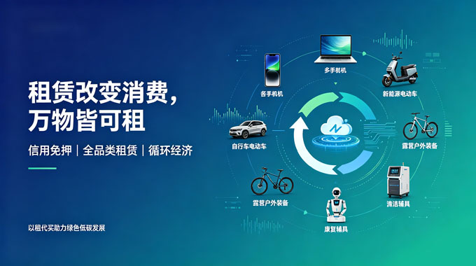 租赁改变消费万物皆可租｜全品类信用租赁数字化循环经济解决方案